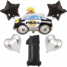 Best Parti Polis Arabası Balon Folyo Set Konsept Yaş 1