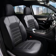 Z&C MAXTECH Seat Leon Deri Detaylı Özel Tasarım Oto Koltuk Kılıfı Seti Black