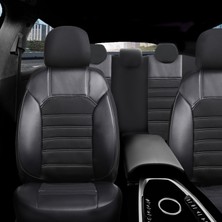 Z&C MAXTECH Seat Cordoba Deri Detaylı Özel Tasarım Oto Koltuk Kılıfı Seti Black