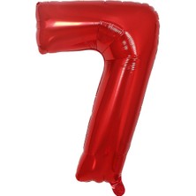 Best Parti Folyo Balon Kırmızı 7 Rakamı 40 Inç 100 cm