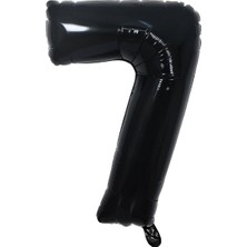 Best Parti Folyo Balon Siyah 7 Rakamı 34 Inç 80 cm