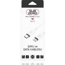 Subzero iPhone Type C - Ligtning Pd 18W Hızlı Şarj Kablosu iPhone 8 / 8plus / x / Xs / Se 2-3 Uyumlu