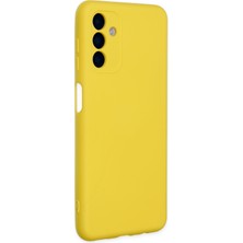 HappyCase Samsung Galaxy A04S Kılıf Lansman Nano Içi Kadife  Silikon - Sarı