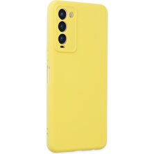 HappyCase Tecno Camon 18P Kılıf Lansman Nano Içi Kadife  Silikon - Sarı