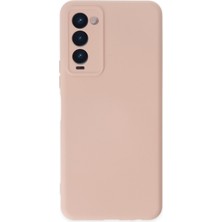 HappyCase Tecno Camon 18T Kılıf Lansman Nano Içi Kadife  Silikon - Pudra