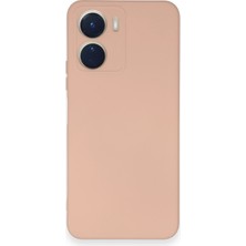 HappyCase Vivo Y16 Kılıf Lansman Nano Içi Kadife  Silikon - Pudra