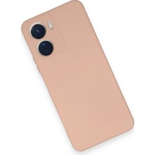 HappyCase Vivo Y16 Kılıf Lansman Nano Içi Kadife  Silikon - Pudra