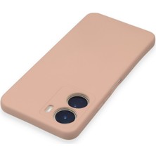 HappyCase Vivo Y16 Kılıf Lansman Nano Içi Kadife  Silikon - Pudra