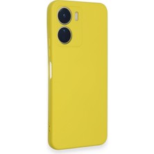 HappyCase Vivo Y16 Kılıf Lansman Nano Içi Kadife  Silikon - Sarı