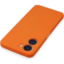 HappyCase Vivo Y16 Kılıf Lansman Nano Içi Kadife  Silikon - Turuncu