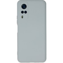 HappyCase Vivo Y31 2021 Kılıf Lansman Nano Içi Kadife  Silikon - Buz Mavisi