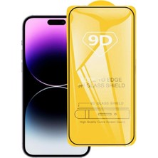 Coofbe 9d Ultra Sert ve Dayanıklı iPhone 14 Pro Max Ful Kaplama Kırılmaz Ekran Koruyucu, Glue-Temper