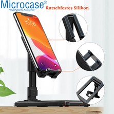 Microcase Masaüstü Katlanabilir Açı Ayarlı Telefon Tablet Tutucu Stand Siyah - AL3489