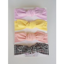 Swan Butik Kız Çocuk Bebek Bandana Toka Seti 4'lü