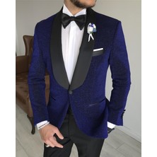 Adam Tailor Italyan Kesim Erkek Ceket Pantolon Damatlık Set Saks T7494