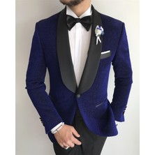 Adam Tailor Italyan Kesim Erkek Ceket Pantolon Damatlık Set Saks T7494