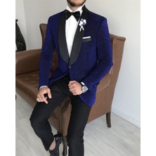 Adam Tailor Italyan Kesim Erkek Ceket Pantolon Damatlık Set Saks T7494