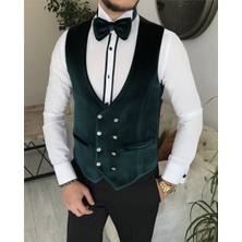 Adam Tailor Italyan Kesim Ceket Yelek Pantolon Damatlık Set Beyaz T8273