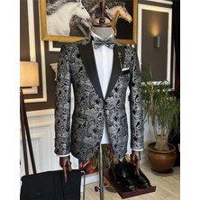 Adam Tailor Italyan Kesim Erkek Ceket Pantolon Damatlık Set Siyah T7491