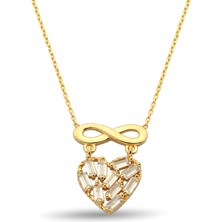 ÇGK KUYUMCULUK Sonsuzluk Kalp Altın Kolye CGKKLY037