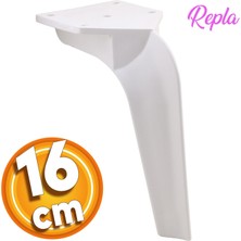 Badem10 Repla Lüks Mobilya Kanepe Sehpa Tv Ünitesi Koltuk Ayağı 16 Cm Beyaz Baza Ayakları