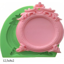 Butedo Çerçeve Modeli Silikon Şeker Hamuru Dekor, Sabun, Saksı ve Mum Kalıbı