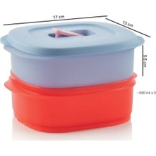 Tupperware Mikro Kap Mikrodalga Fırın Isıtma Beslenme Kabı 2 Li