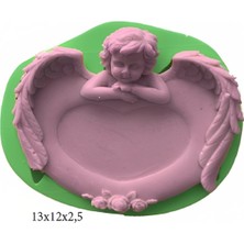 Butedo Melek Figürleri Silikon Şeker Hamuru Dekor, Sabun, Saksı ve Mum Kalıbı