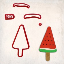 Butedo Karpuz Dondurma Detay Kurabiye Kalıp Seti 5’li