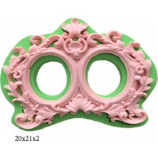 Çerçeve Modeli Silikon Şeker Hamuru Dekor, Sabun, Saksı ve Mum Kalıbı