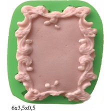 Çerçeve Modeli Silikon Şeker Hamuru Dekor, Sabun, Saksı ve Mum Kalıbı