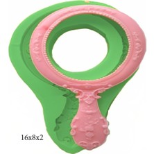 Çerçeve Modeli Silikon Şeker Hamuru Dekor, Sabun, Saksı ve Mum Kalıbı