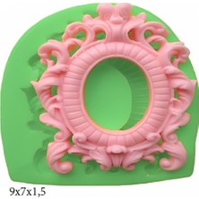 Çerçeve Modeli Silikon Şeker Hamuru Dekor, Sabun, Saksı ve Mum Kalıbı