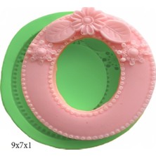 Çerçeve Modeli Silikon Şeker Hamuru Dekor, Sabun, Saksı ve Mum Kalıbı