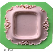 Çerçeve Modeli Silikon Şeker Hamuru Dekor, Sabun, Saksı ve Mum Kalıbı