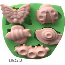 Hayvan Figürleri Silikon Şeker Hamuru Dekor, Sabun, Saksı ve Mum Kalıbı