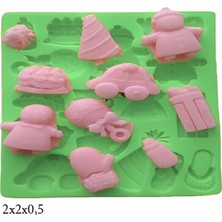 Özel Gün Figürleri Silikon Şeker Hamuru Dekor, Sabun, Saksı ve Mum Kalıbı