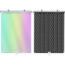 Ofis Penceresi Banyo Rulo Perde Perdeleri 45X125CM Siyah Noktalar ve 45X125CM Argent (Yurt Dışından)