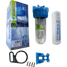 Sulook Atlas 3/4" 10 Inch Tekli Filtre Kabı ve Yıkanabilir Filtre Atlas