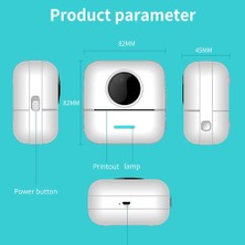 Louisee Taşınabilir Mini Yazıcı Etiketi Fotoğraf Bluetooth Termal Yazıcı (Yurt Dışından)