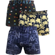 Dorea Desenli Erkek 3 Adet Boxer