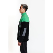 Luo Camp Plush Jacket 01 - Black/green Rüzgar Geçirmez Erkek Polar