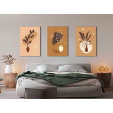 Bestablo 3 Parça Dekoratif Boho Kanvas Tablo