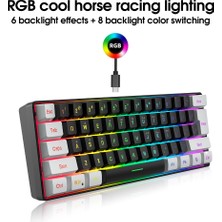 Haoruiqi Rgb Arkadan Aydınlatmalı Kablolu Oyun Klavye ve Fare Set - Siyah (Yurt Dışından)