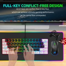 Haoruiqi Rgb Arkadan Aydınlatmalı Kablolu Oyun Klavye ve Fare Set - Siyah (Yurt Dışından)