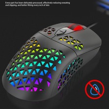 Haoruiqi Rgb Mekanik Ergonomik USB Kablolu Arkadan Aydınlatmalı Klavye Fare Set - Siyah (Yurt Dışından)