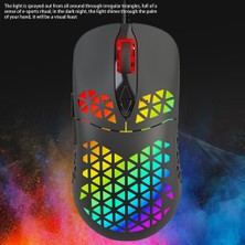 Haoruiqi Rgb Mekanik Ergonomik USB Kablolu Arkadan Aydınlatmalı Klavye Fare Set - Siyah (Yurt Dışından)