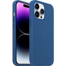 Buff iPhone 14 Pro Max Rubber Fit Kılıf Mid Blue