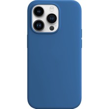 Buff iPhone 14 Pro Max Rubber Fit Kılıf Mid Blue