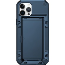 Buff iPhone 14 Pro Max Slide Armor Kılıf Blue